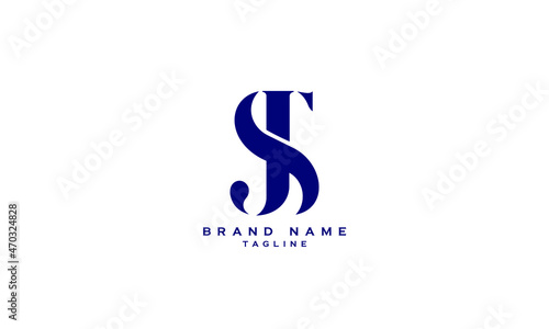 SJ, JS, JIS, ISJ, JSI, Abstract initial monogram letter alphabet logo design
