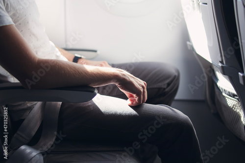 Fotografie Man resting during flight