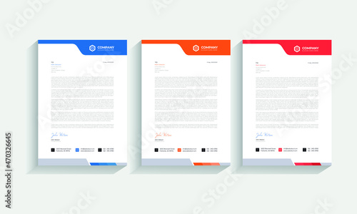 stylish company letterhead template for business identity
