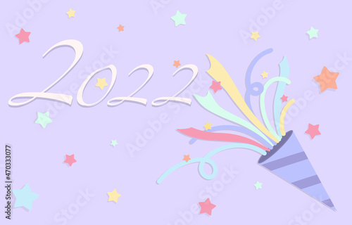 Celebrations of the New Year 2022. Presenting the background for the New Year's party. With colorful hand fireworks With many stars. eps10 vector illustration.