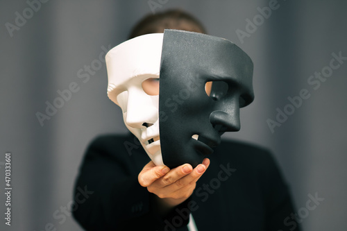 Tableau sur toile choice of personal growth and self-development, between good and bad, poor and r