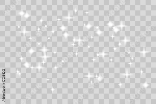 Shine light effect, png bright sparkle dust. Vector isolate 
