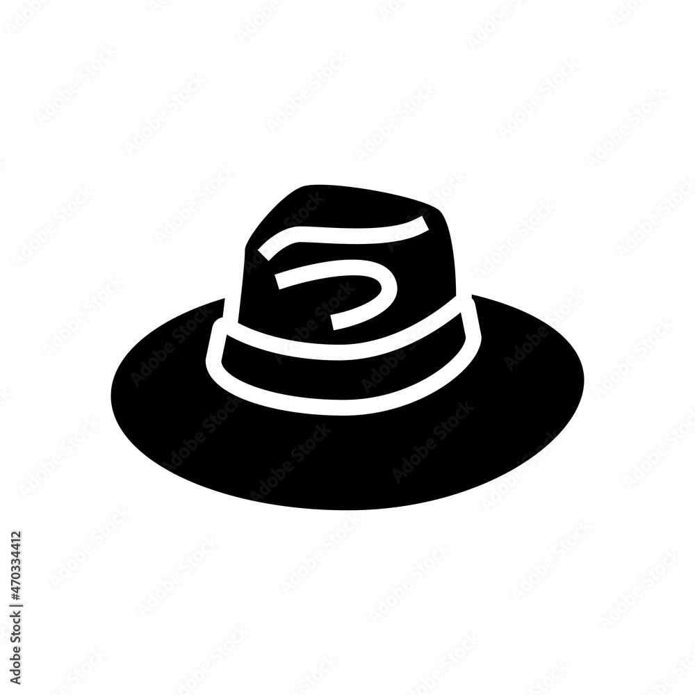 hat head accessory glyph icon vector. hat head accessory sign. isolated contour symbol black illustration hat head accessory glyph icon vector. hat head accessory sign. isolated contour symbol black illustration