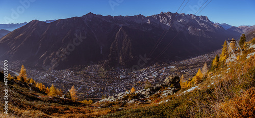 A popular cliff among extreme sports activist, with an altitude 2525 meters above sea level. Wing suit flying. Le Brévent is a mountain of Haute-Savoie, France. 