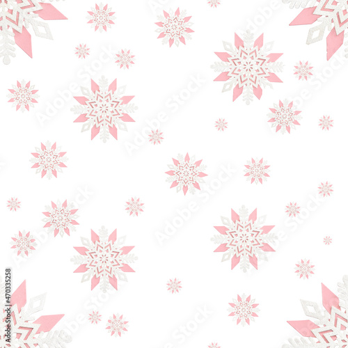 seamless pattern with snowflakes © Вероника Белова