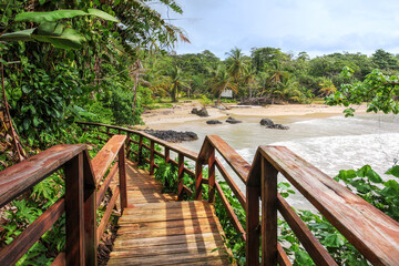 Fototapete Abstieg zum Strand Red Frog Beach in Bocas del Toro  © Bogdan Lazar