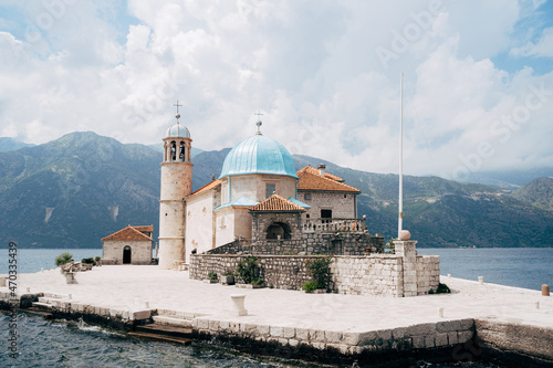 Church of Our Lady on the rocks. Montenegro