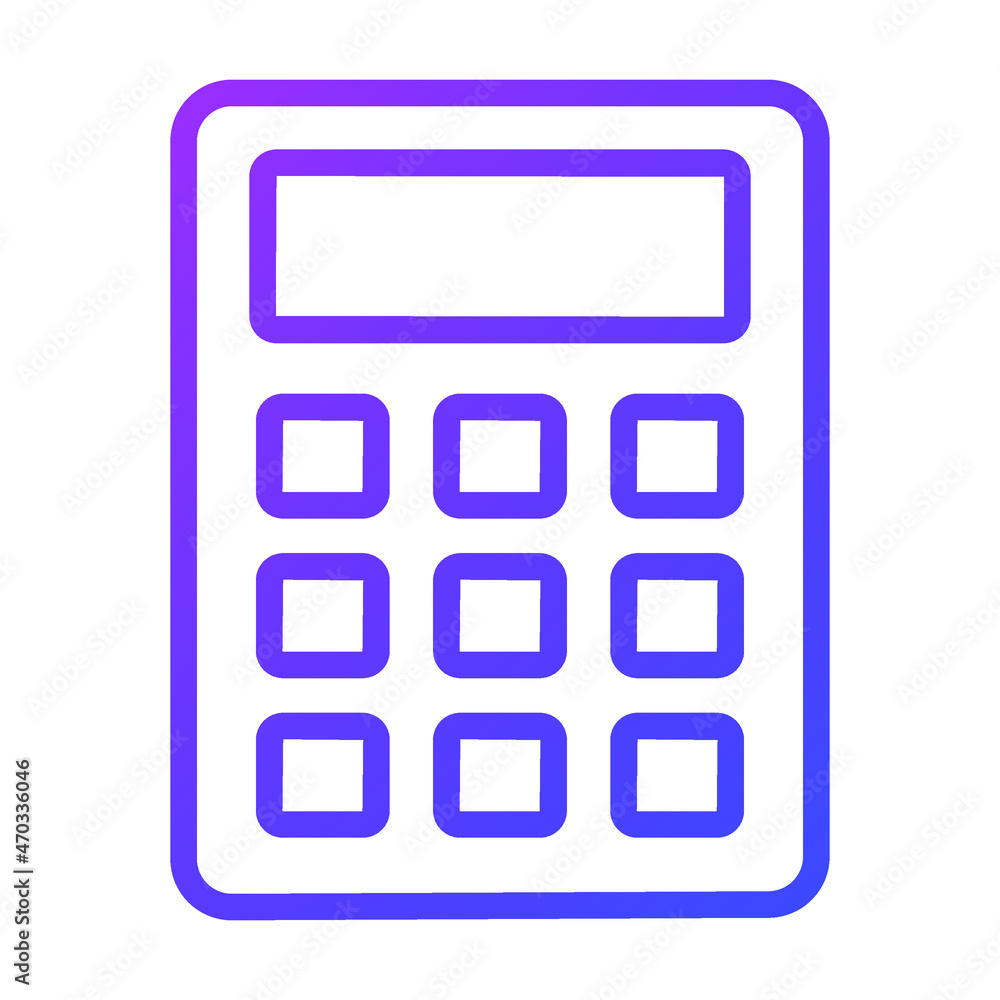 calculator outline icon, business and finance icon. calculator outline icon, business and finance icon.