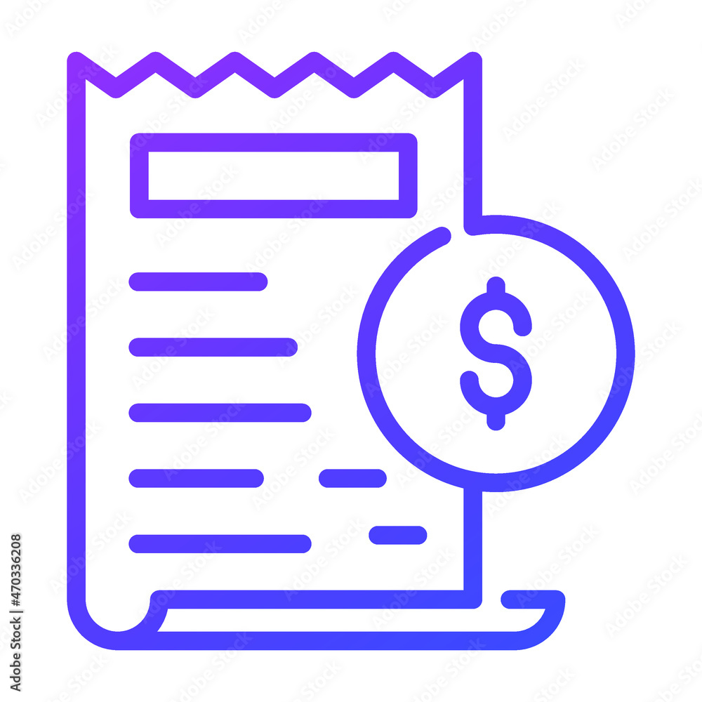 invoice outline icon, business and finance icon. invoice outline icon, business and finance icon.
