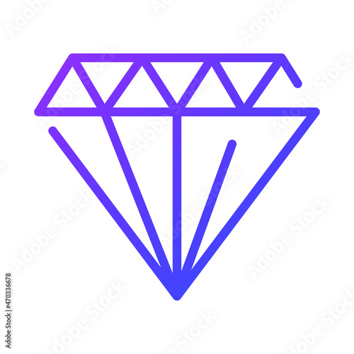 diamond outline icon, business and finance icon.