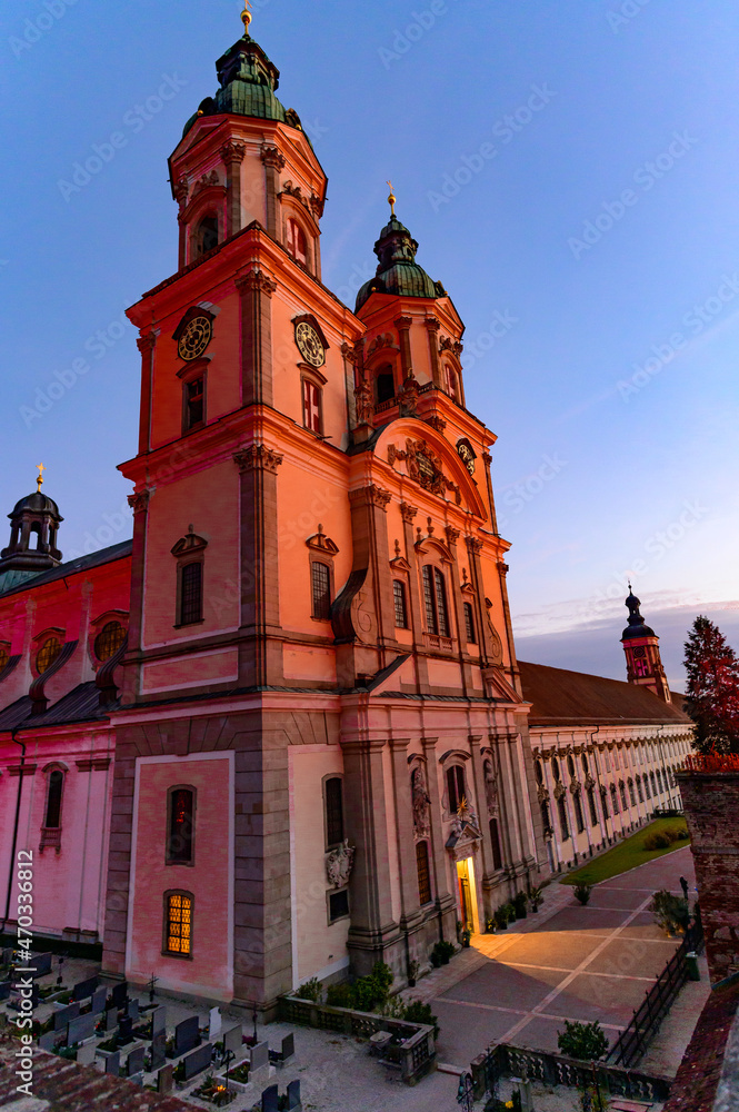 monastery stift st.florian in upper austria at red wednesday