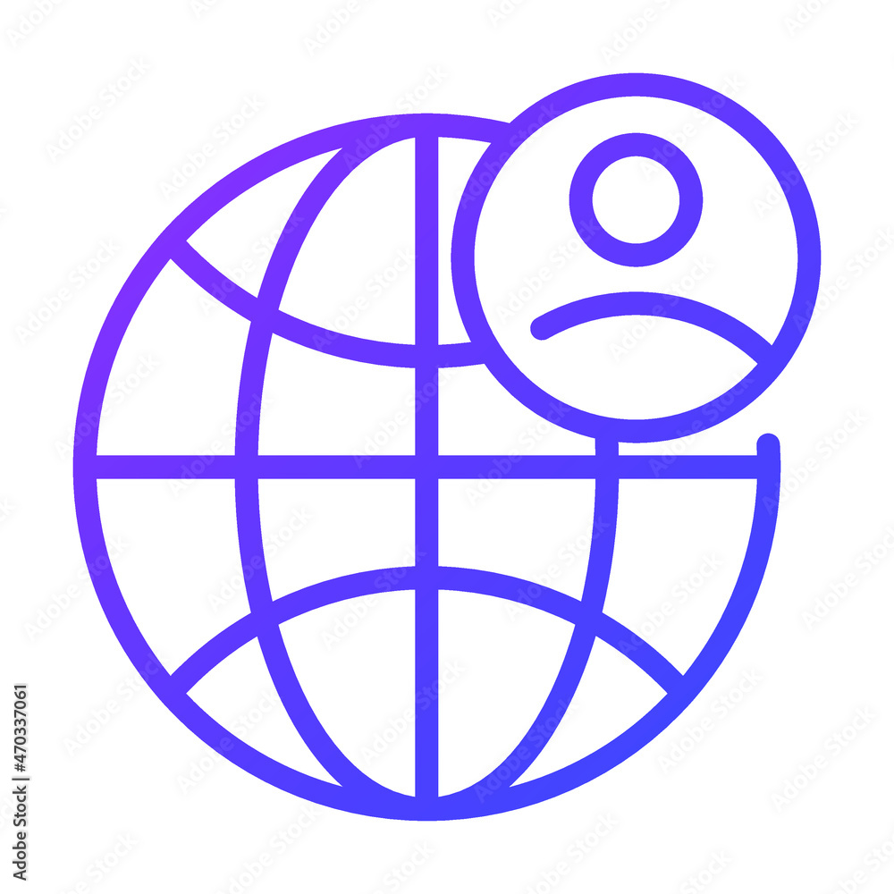 global service outline icon, business and finance icon. global service outline icon, business and finance icon.