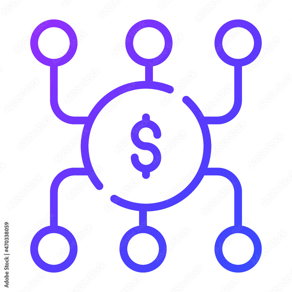 distribution outline icon, business and finance icon. distribution outline icon, business and finance icon.