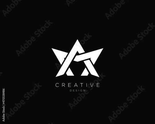 Creative and Minimalist Letter MA Logo Design Icon   Editable MA Vector Logo