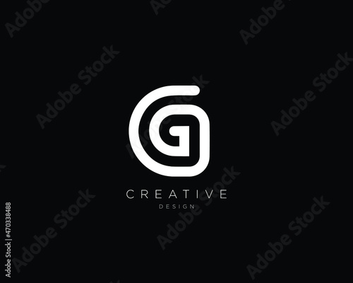 Creative and Minimalist Letter CG Logo Design Icon | Editable CG Vector Logo