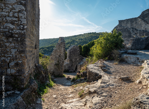 The ruin of old town Dvigrad in Croatia