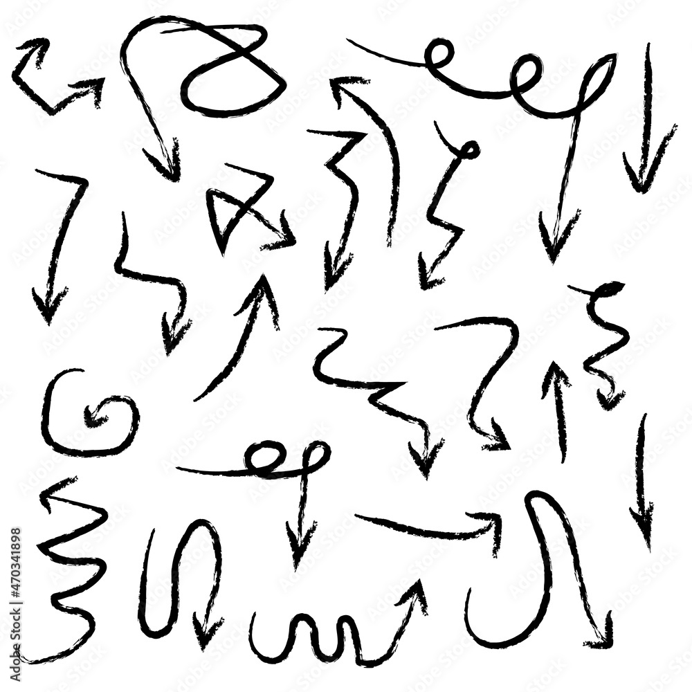 hand drawn arrows set hand drawn arrows set