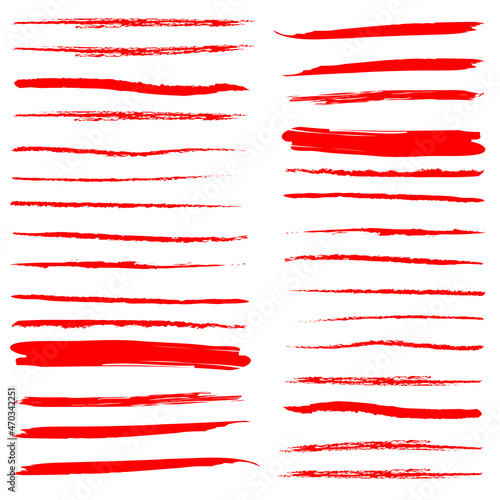 set of red underline