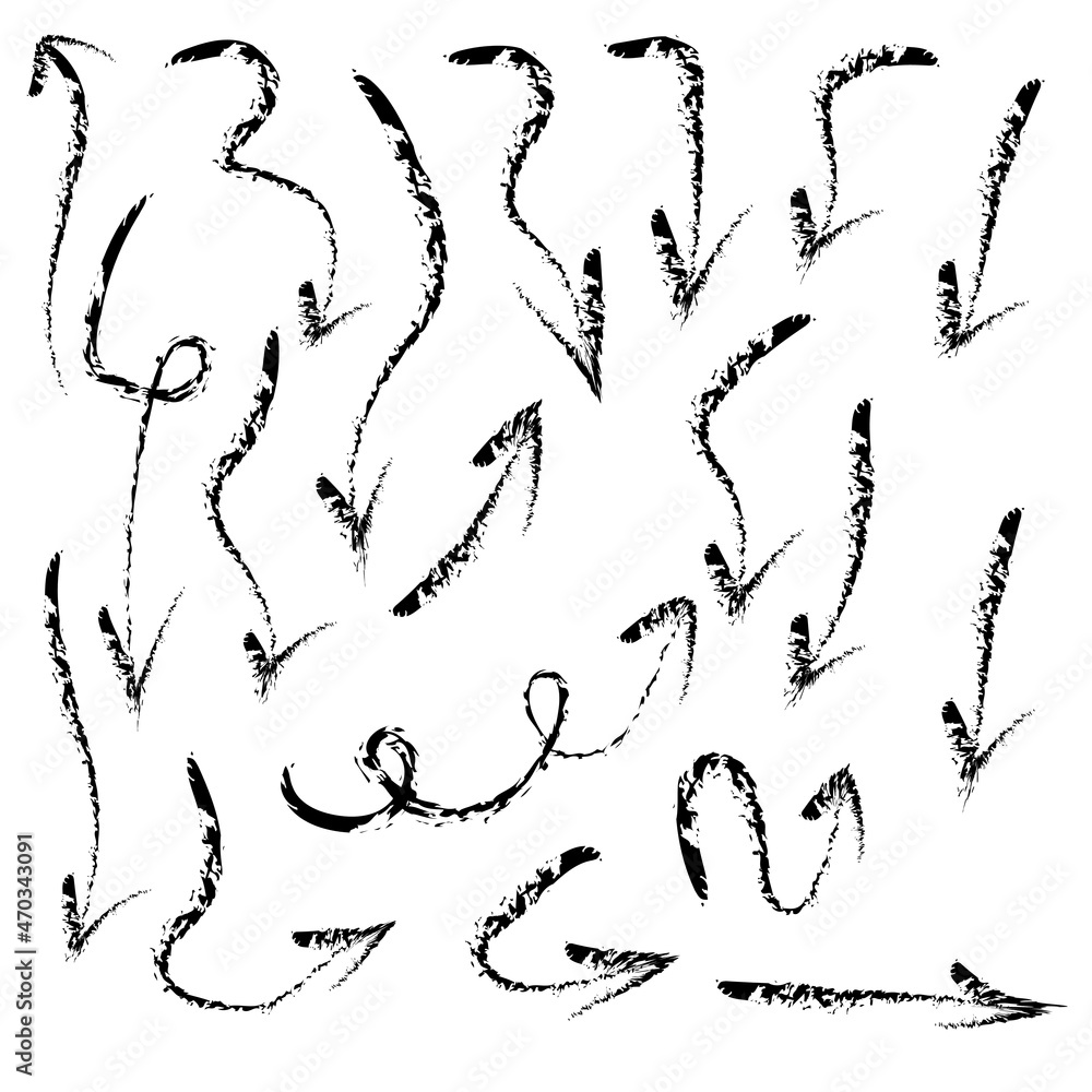 Obraz premium illustration of arrows hand drawn background