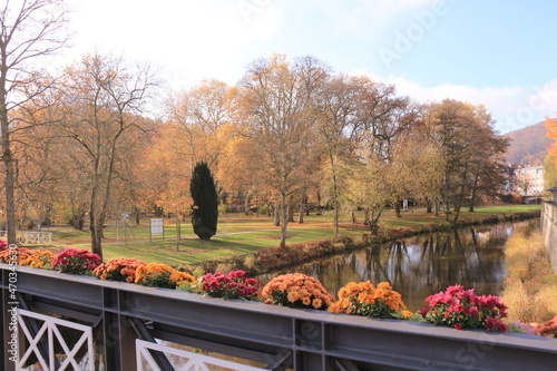 Goldener Herbst im Luitpoldpark in Bad Kissingen in Bayern photo