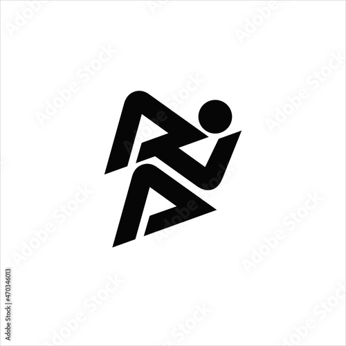 initials a logo vector template sprint