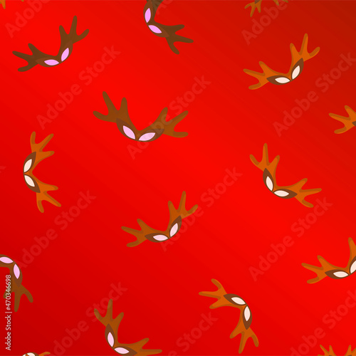 Christmas pattern. Christmas vector. Deer horns