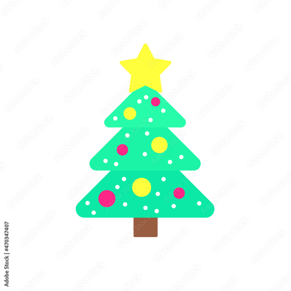 Christmas tree simple icon symbol Christmas tree simple icon symbol