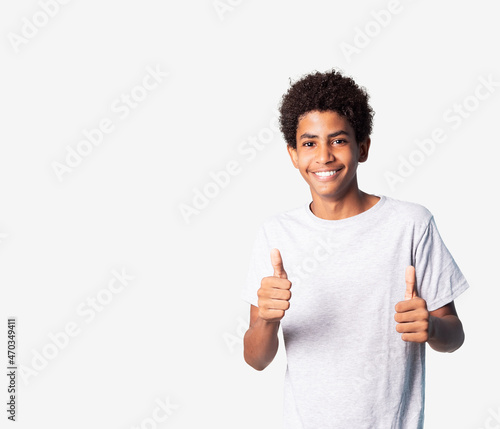 young afro latino student isolated