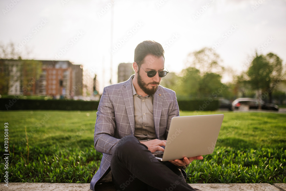 Portrait of a young business man Portrait of a young business man