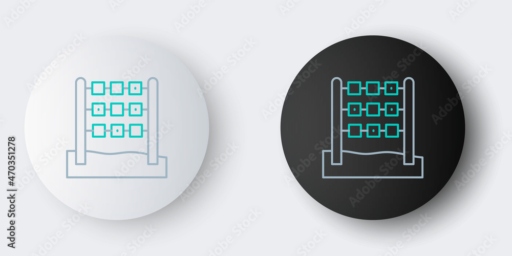 Line Tic tac toe game icon isolated on grey background. Colorful outline concept. Vector Line Tic tac toe game icon isolated on grey background. Colorful outline concept. Vector