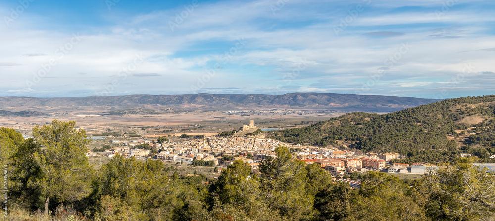Obraz premium Panoramic Biar town, Valencia community, Alicante, Spain