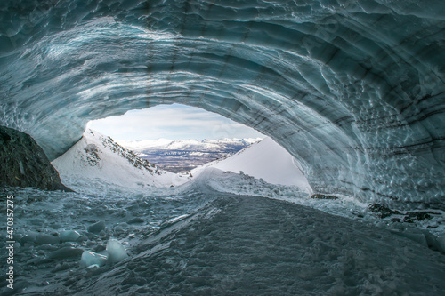 Ice cave in Yukon, Canada.