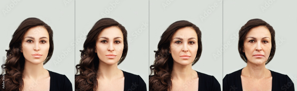Aging process.Age changes.Aging.Woman of different ages-30,40,50 Aging process.Age changes.Aging.Woman of different ages-30,40,50
