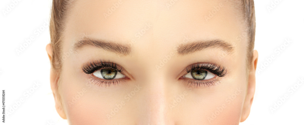 female green eyes with makeup and long eyelashes female green eyes with makeup and long eyelashes