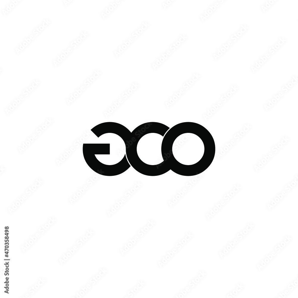 Fototapeta premium gco initial letter monogram logo design