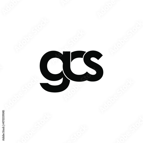 gcs initial letter monogram logo design