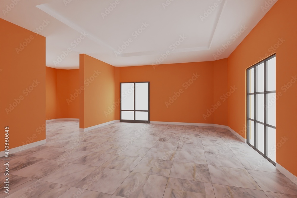 Obraz premium empty room interior 3d rendering 