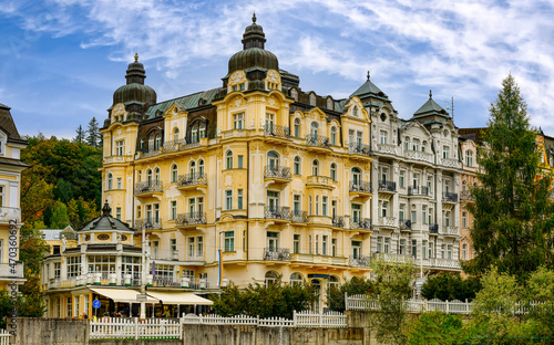 Marienbad, Tschechien, Hotelzone am Kurpark © Comofoto