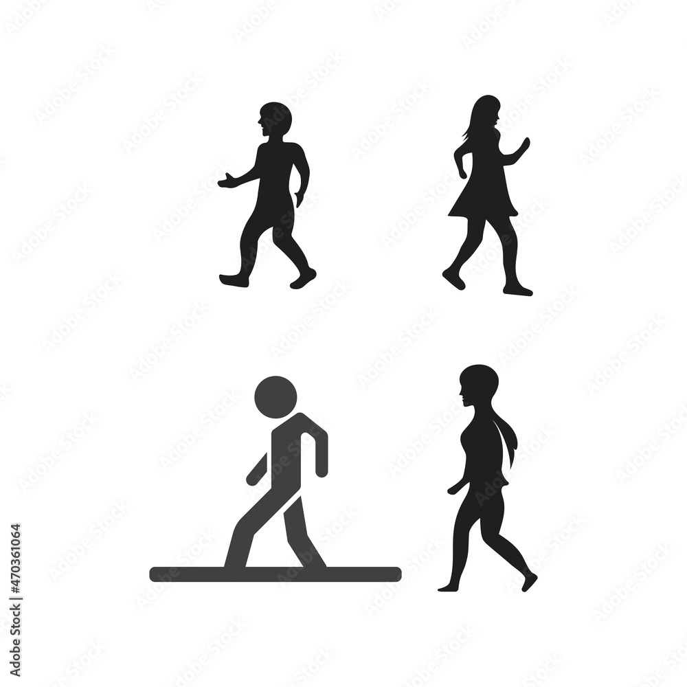 Fototapeta premium Walk logo vector