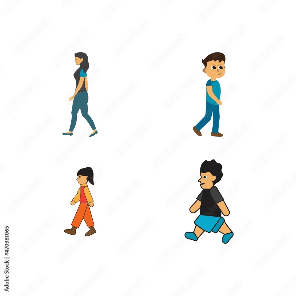 Walk logo vector Walk logo vector