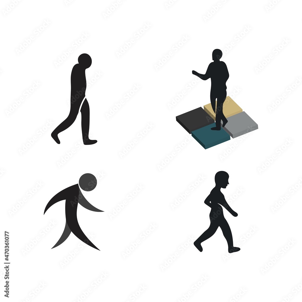 Walk logo vector Walk logo vector