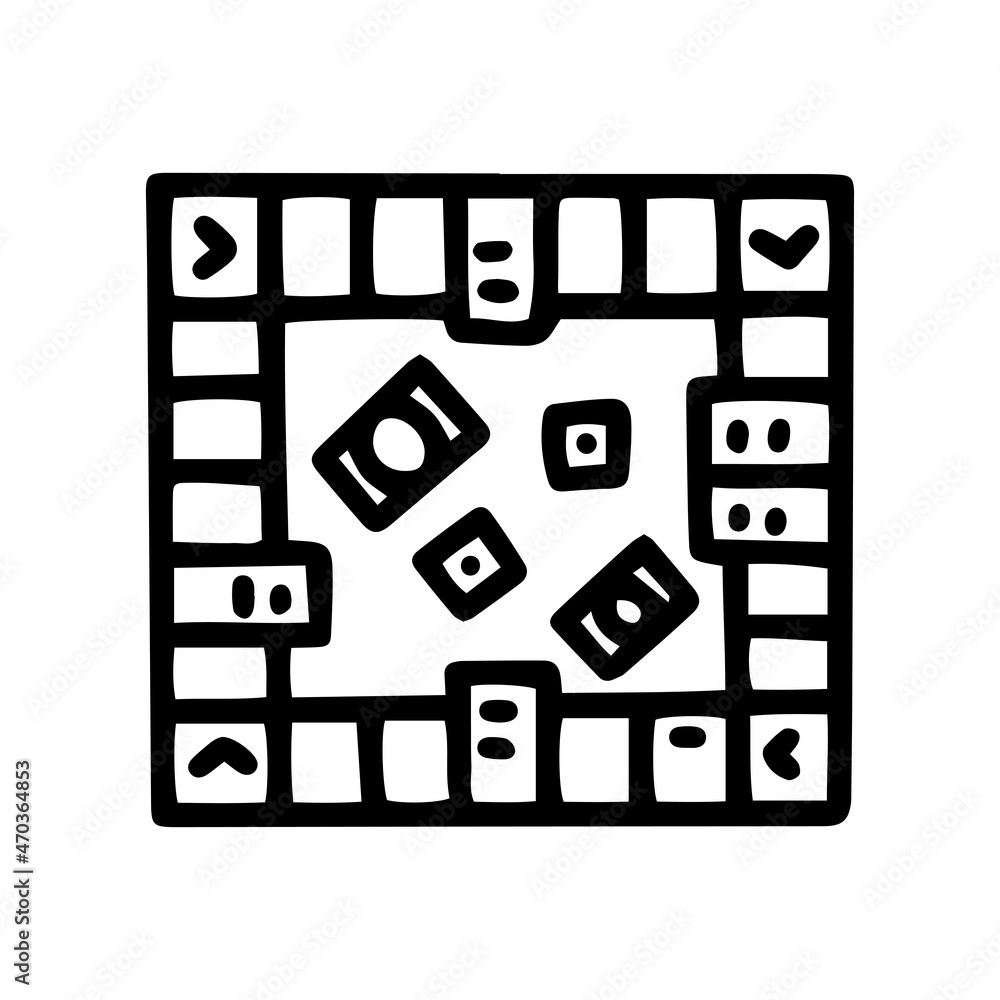 economics theme board game line vector doodle simple icon economics theme board game line vector doodle simple icon