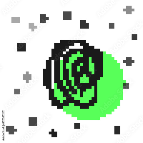 Black line Hearing aid icon isolated on white background. Hearing and ear. Vector