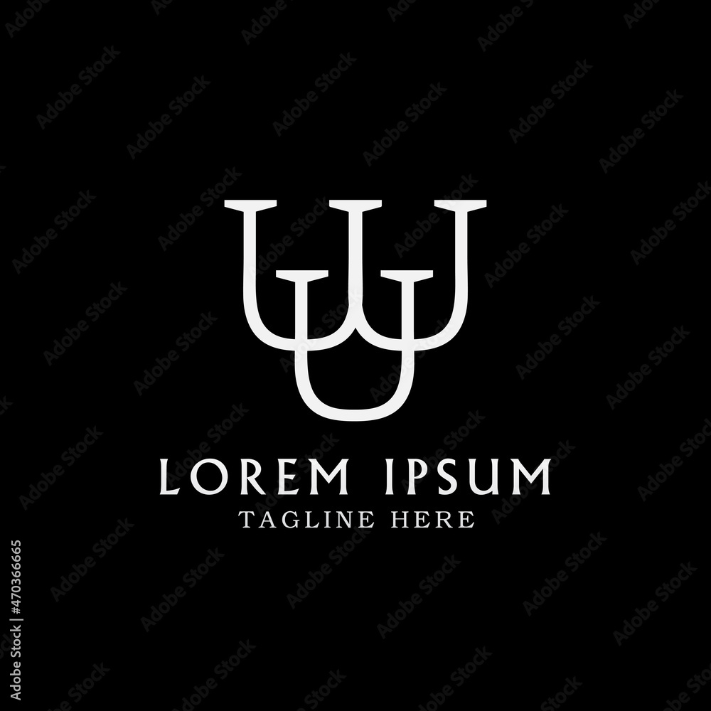 luxury initial UUU company logo template vector luxury initial UUU company logo template vector