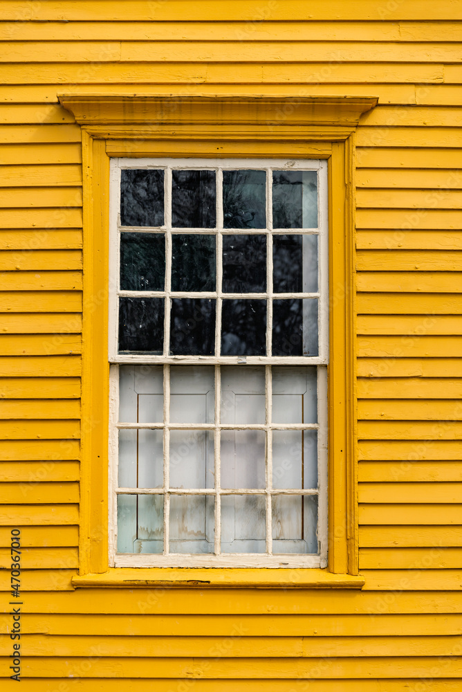 old window of a typical residential house in America