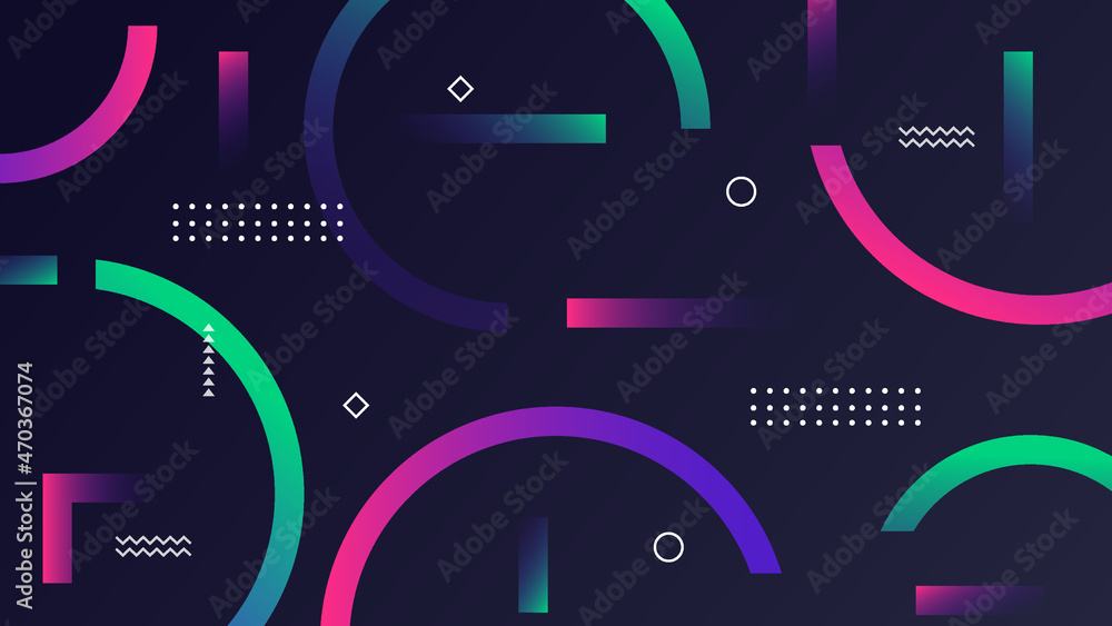 Abstract geometric gradient colors round line background Abstract geometric gradient colors round line background