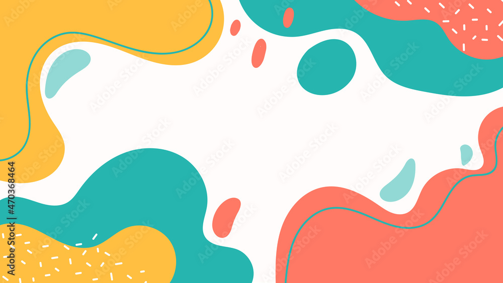 Abstract backgrounds with organic shapes and hand draw line in pastel colors. Modern design template with space for text. Minimal stylish cover for branding design. Vector illustration Abstract backgrounds with organic shapes and hand draw line in pastel colors. Modern design template with space for text. Minimal stylish cover for branding design. Vector illustration