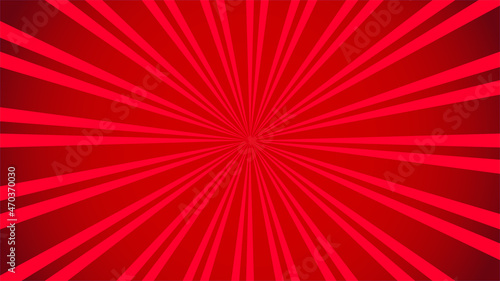 Red Sunburst pattern. sunrise background. Radial rays background. Retro sunburst background template, Thumbnail background, tube pop