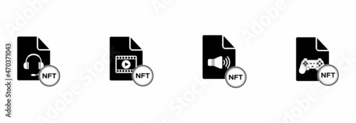 NFT file icon, NFT file vector sign symbol
