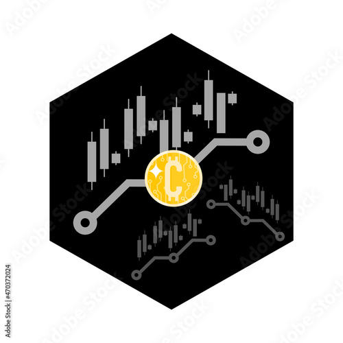 The cryptocurrency trading icon.